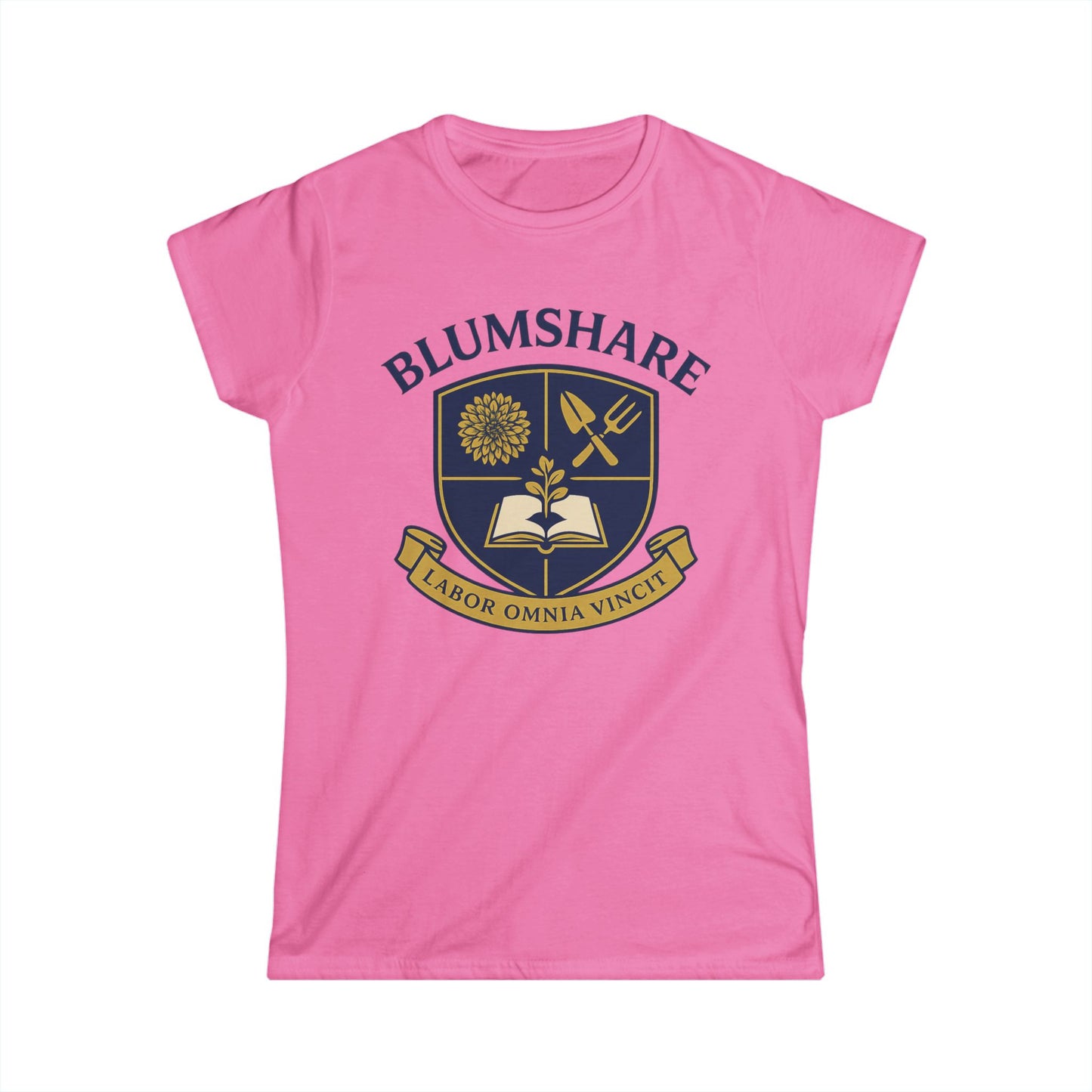 Work Conquers All Crest | Women's Softstyle Tee