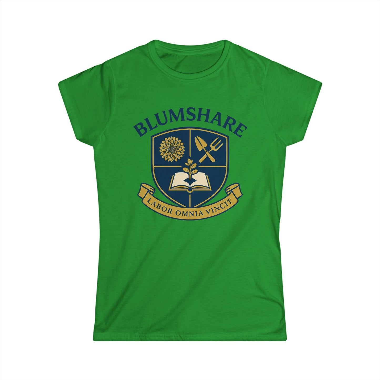 Work Conquers All Crest | Women's Softstyle Tee