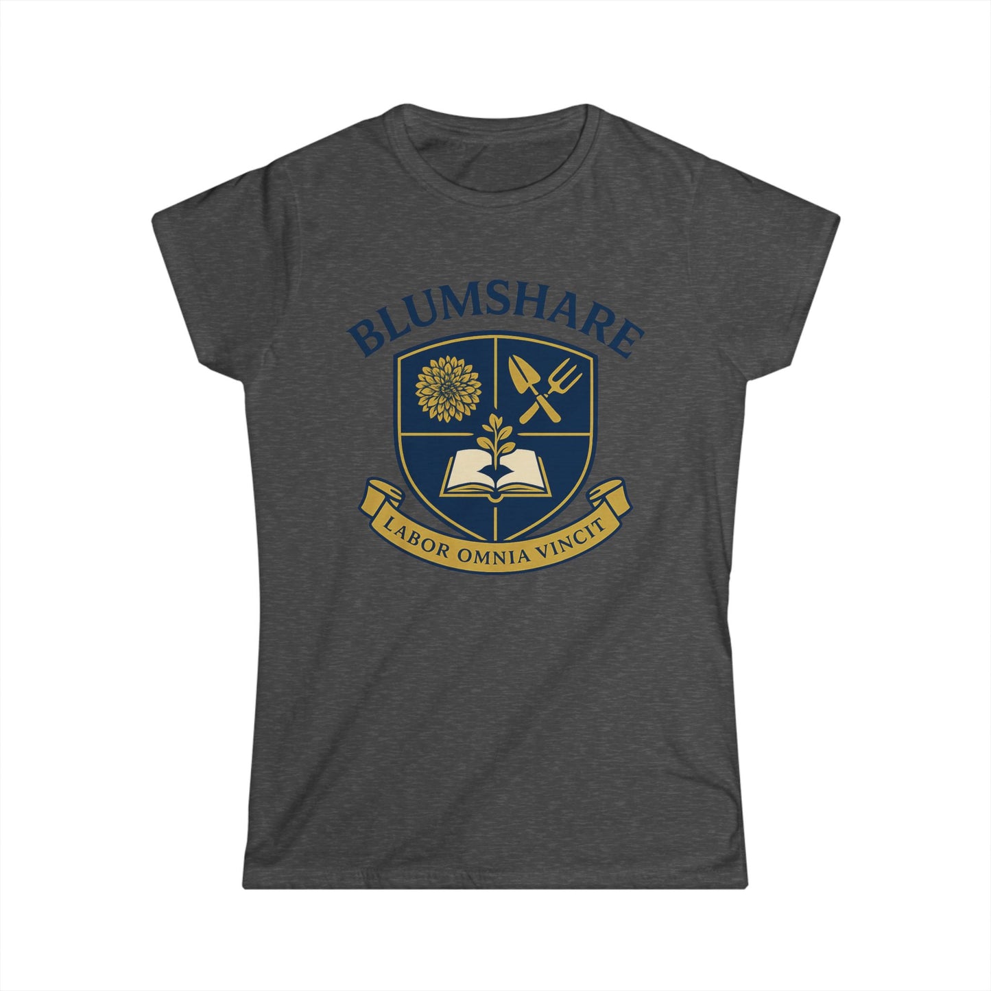 Work Conquers All Crest | Women's Softstyle Tee