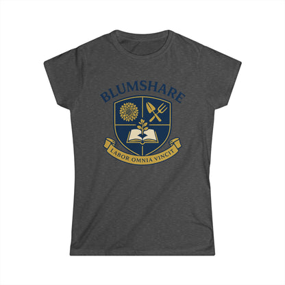 Work Conquers All Crest | Women's Softstyle Tee