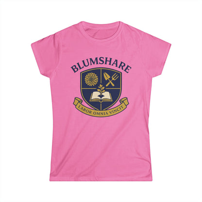 Work Conquers All Crest | Women's Softstyle Tee