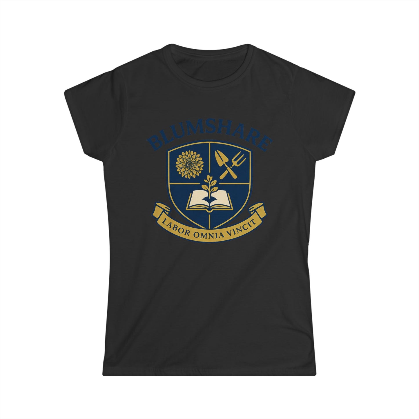 Work Conquers All Crest | Women's Softstyle Tee