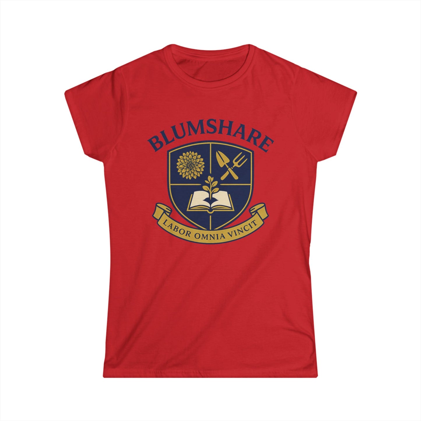 Work Conquers All Crest | Women's Softstyle Tee