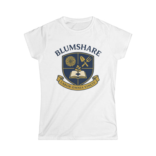 Work Conquers All Crest | Women's Softstyle Tee
