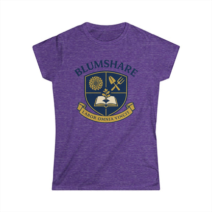 Work Conquers All Crest | Women's Softstyle Tee