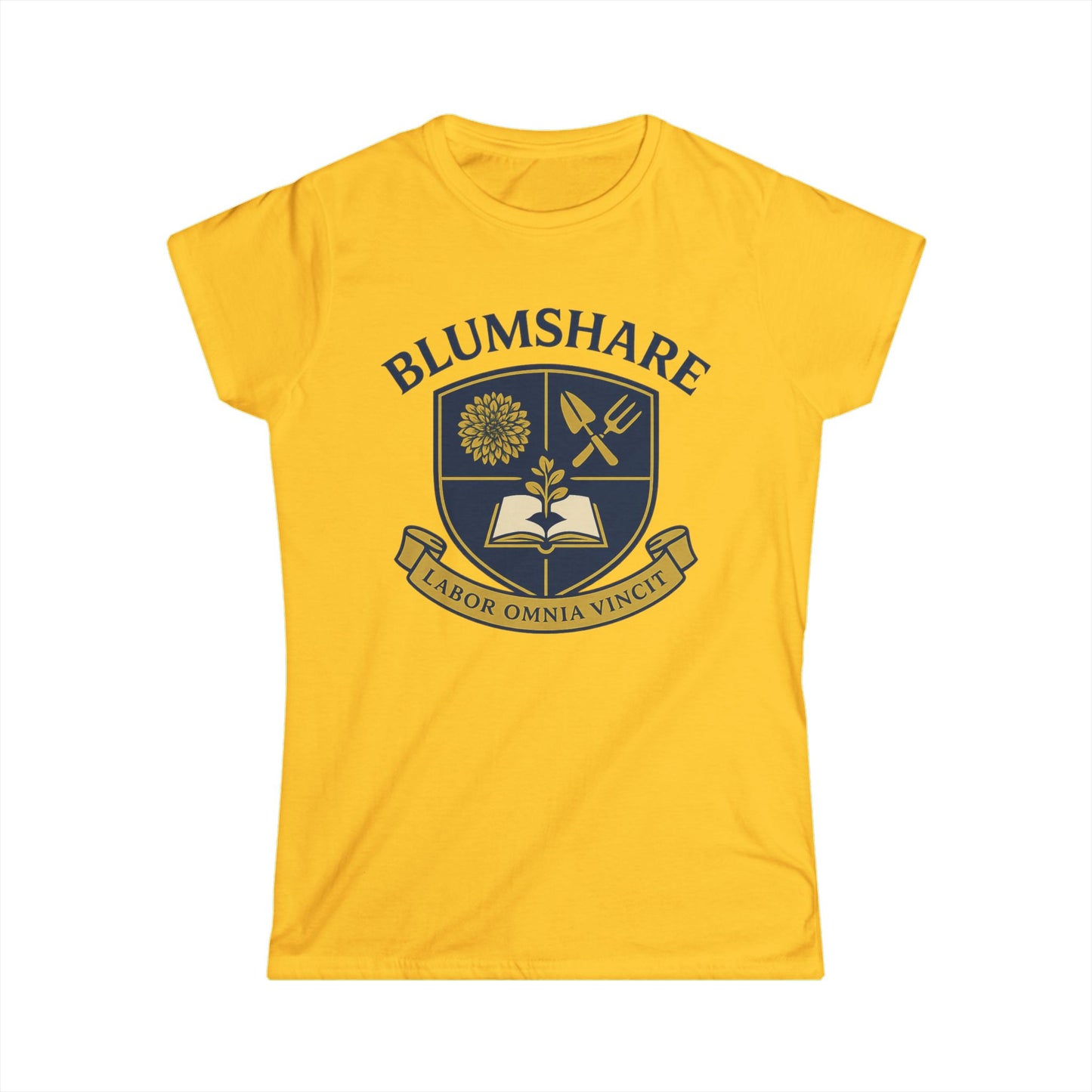 Work Conquers All Crest | Women's Softstyle Tee