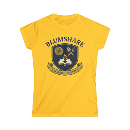 Work Conquers All Crest | Women's Softstyle Tee