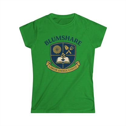 Work Conquers All Crest | Women's Softstyle Tee