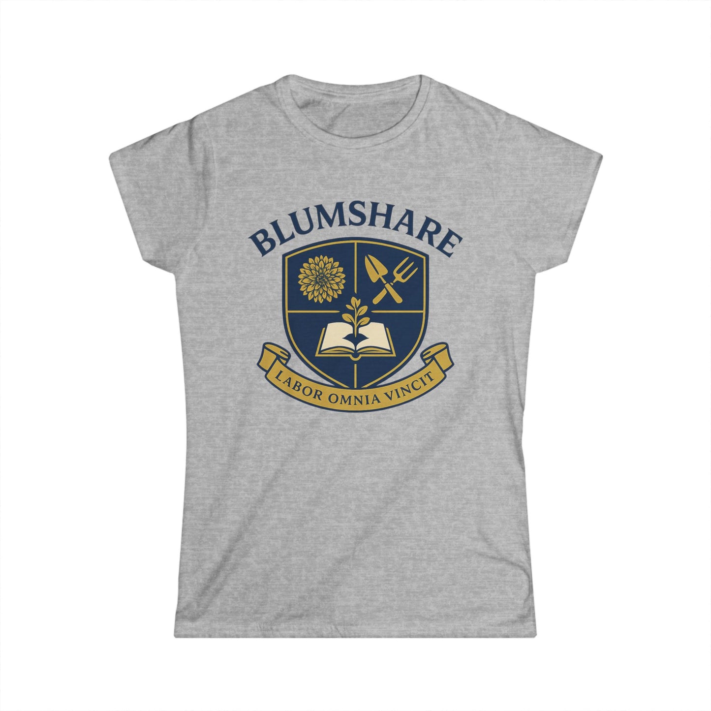 Work Conquers All Crest | Women's Softstyle Tee