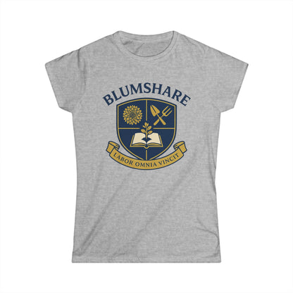 Work Conquers All Crest | Women's Softstyle Tee